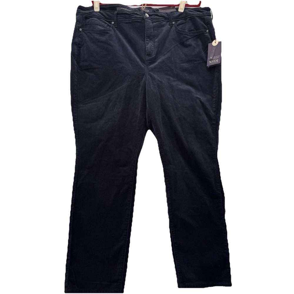 NYDJ Sheri Slim Oxfordβ Navy Women's 20W NWT Lift And Tuck Business Casual